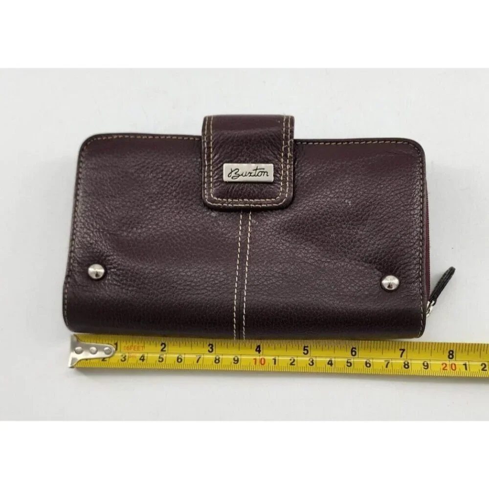 Buxton Heiress Tab Ensemble Snap Wallet Brown‎ Checkbook Slot ID Card Holders